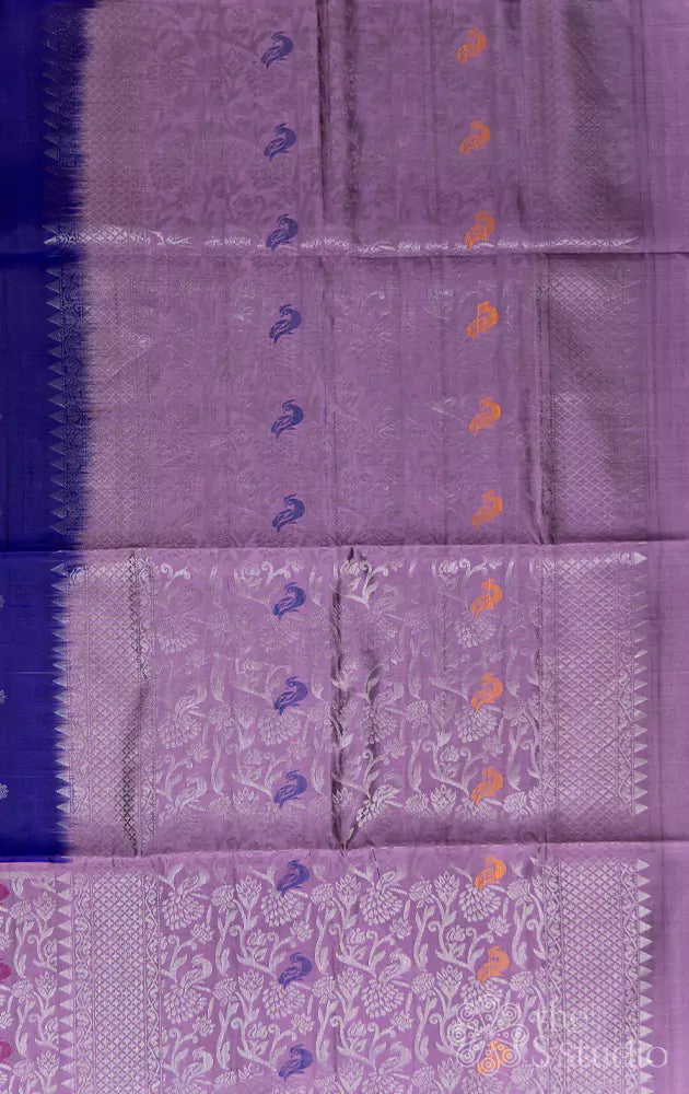 Violet Soft silk saree with exclusive border