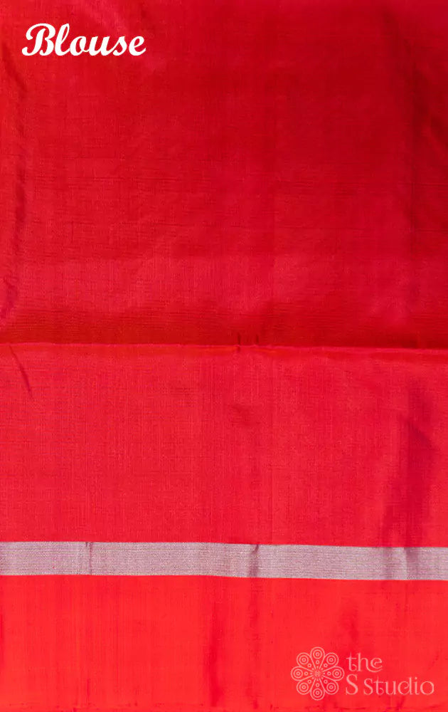 Brown soft silk saree with banarasi border
