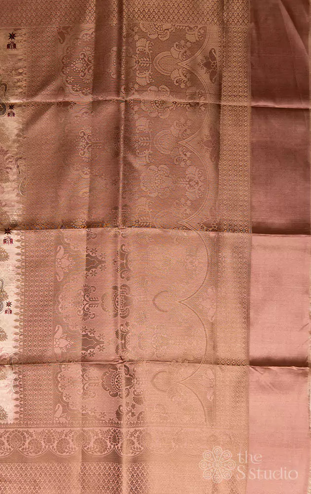 Onion pink semi silk saree