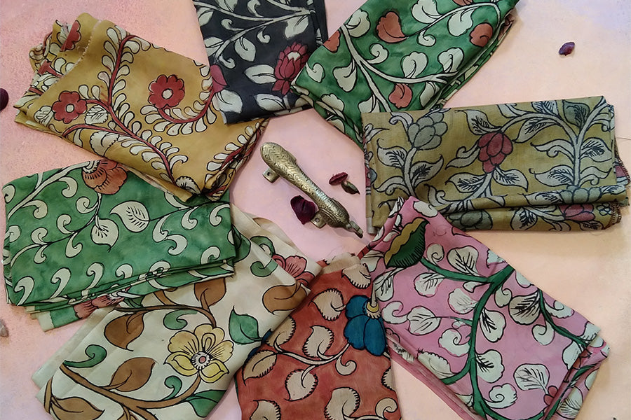 How To Identify A Hand Painted Kalamkari Saree From A Screen-Printed Kalamkari.