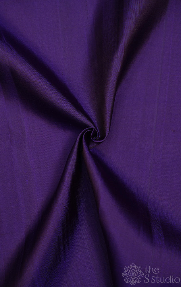 Violet kanchi silk blouse fabric