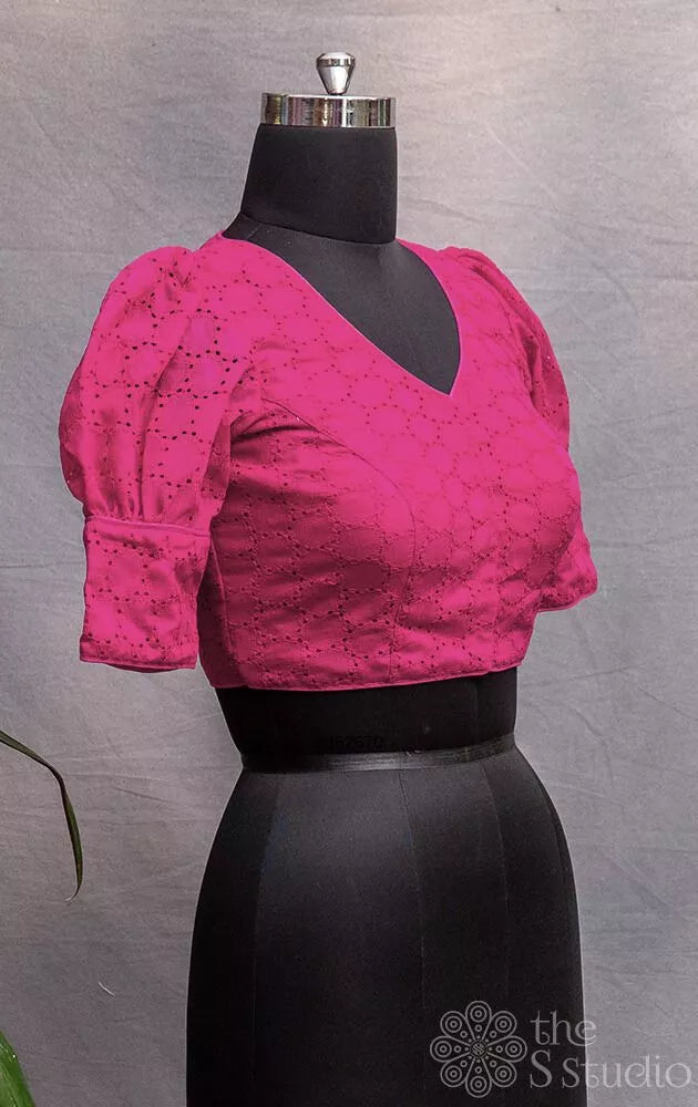 Rani pink hakoba cotton readymade blouse