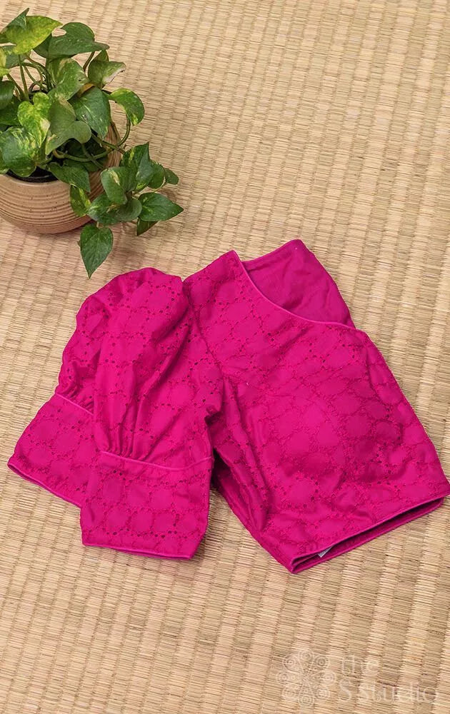 Rani pink hakoba cotton readymade blouse