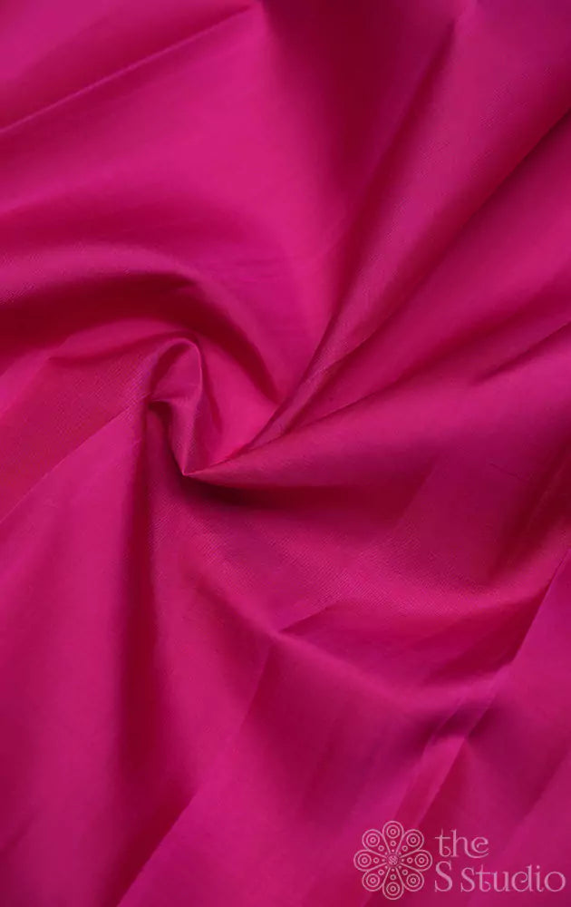 Magenta kanchi silk plain blouse material