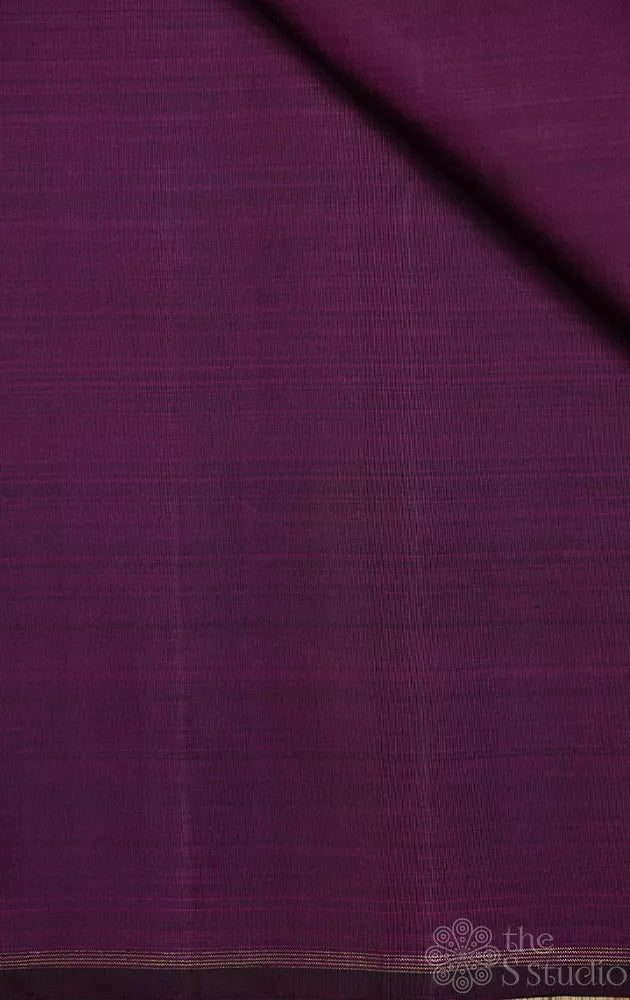 Purple kanchi silk plain blouse material