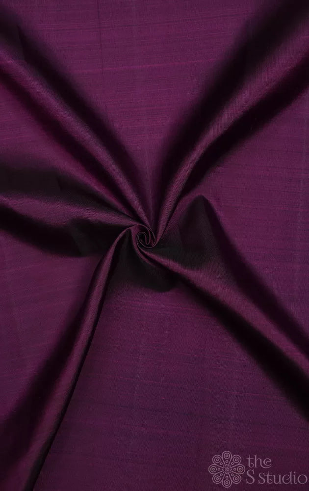 Purple kanchi silk plain blouse material