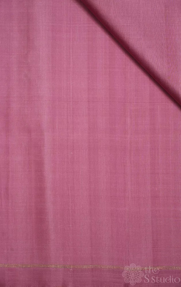Onion pink zari kanchi silk blouse fabric