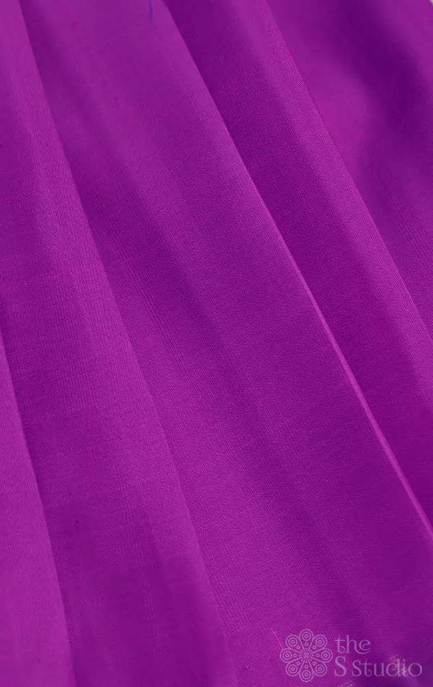 Magenta kanchi silk blouse material