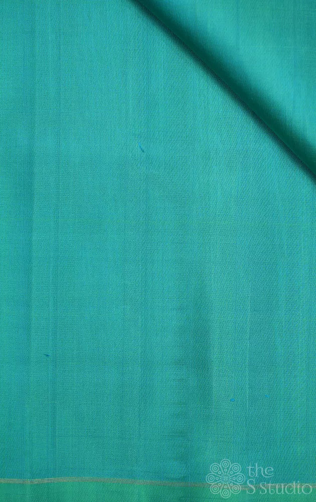 Rexona green kanchi silk blouse fabric