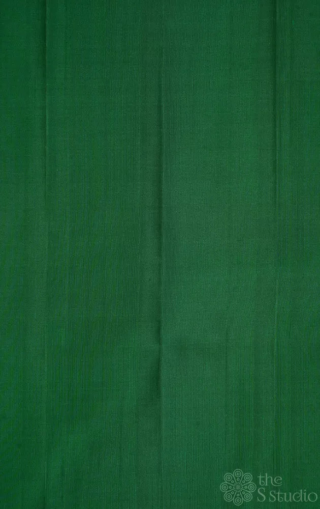Green plain kanchi silk blouse material