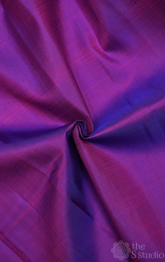 Purple kanchi silk blouse material