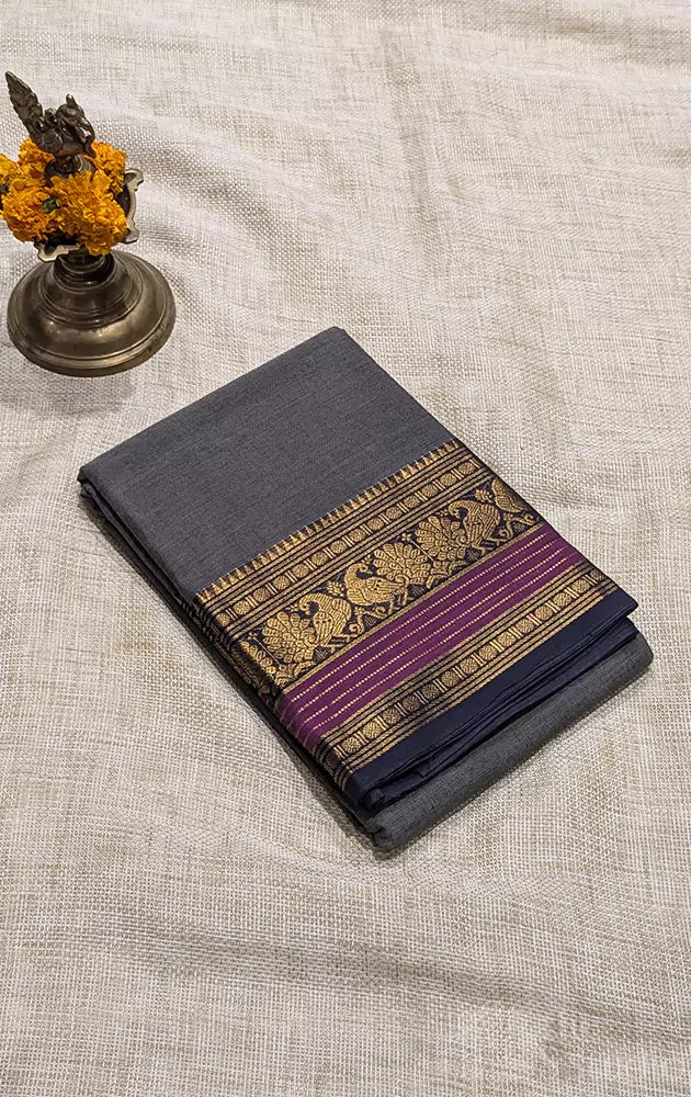 Kanchi cotton saree with varisaipet border - Pack of 3