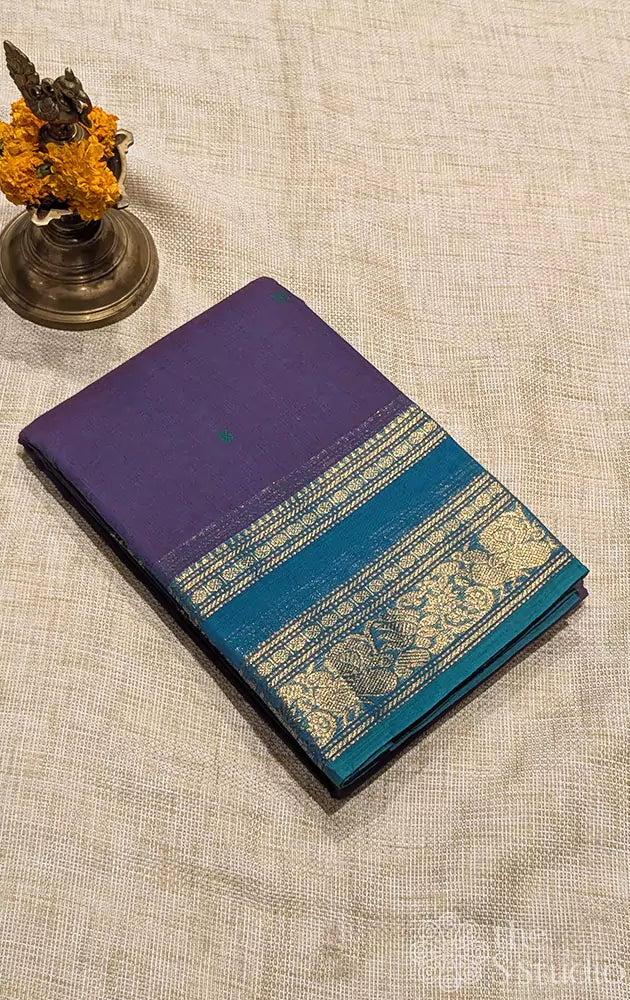 Kanchi cotton saree with rettaipet zari border - Pack of 5