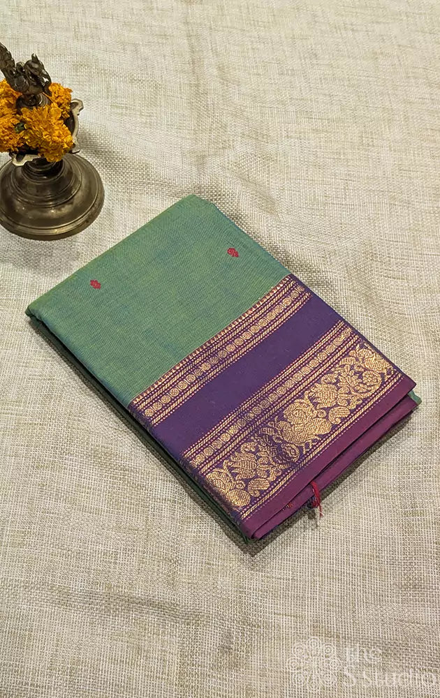 Kanchi cotton saree with rettaipet zari border - Pack of 5