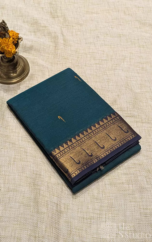 Kanchi cotton saree with paithani border - Pack of 5