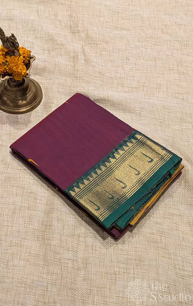 Kanchi cotton saree with paithani border - Pack of 5