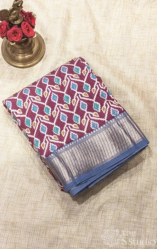 Semi silk saree with zig zag pattern - Pack of 3