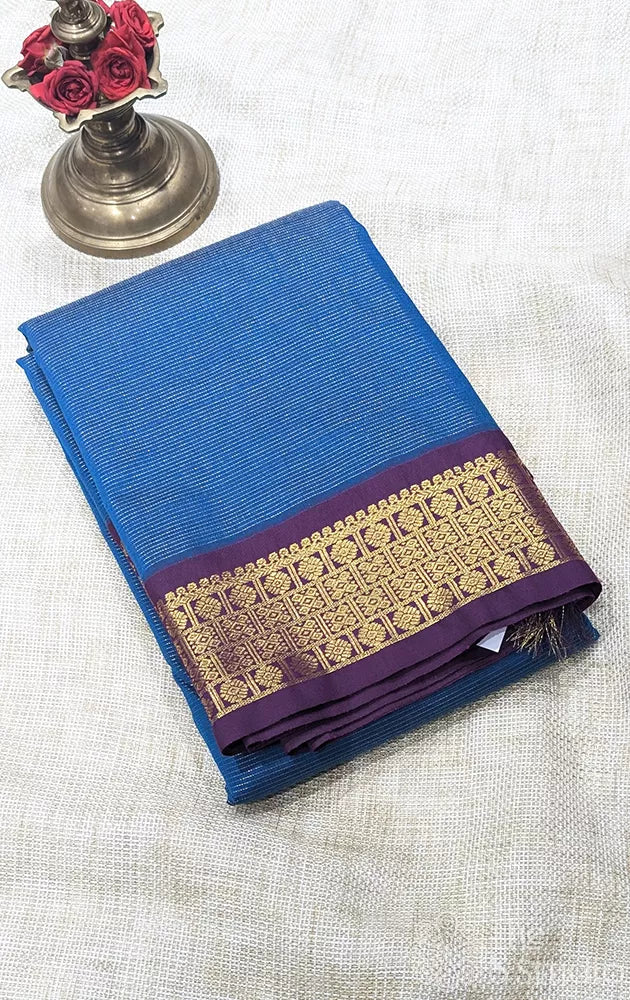 Semi silk saree with vairaoosi zari lines - Pack of 5