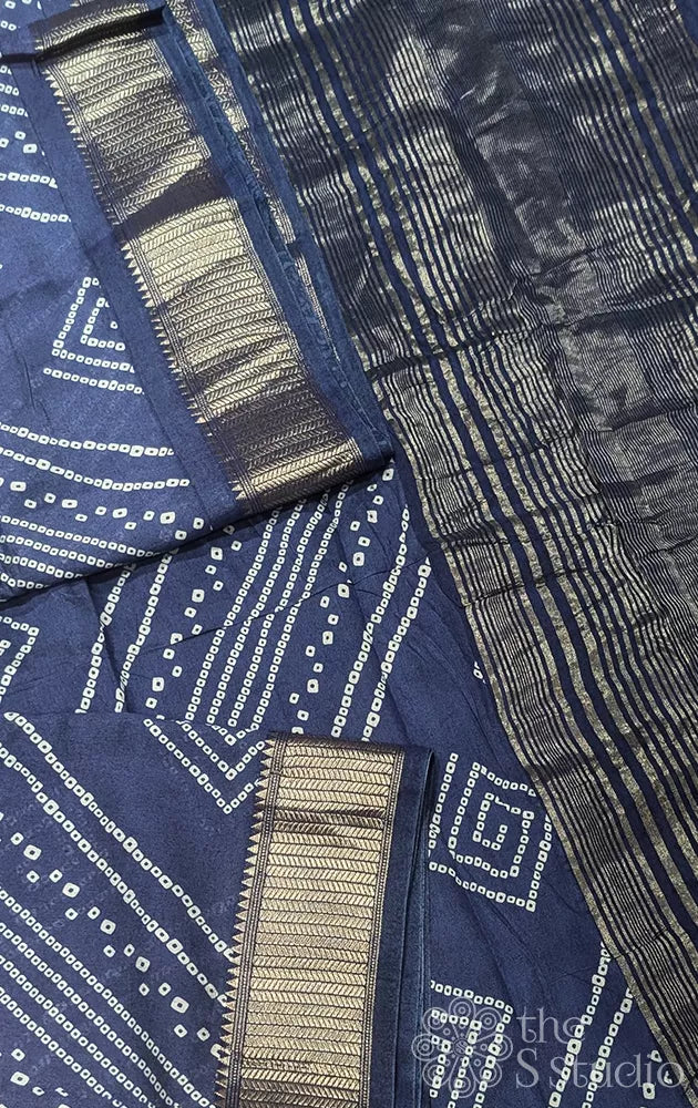 Semi silk saree with bandhini prints - Pack of 3