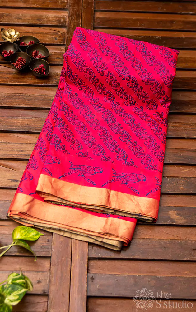 Multi colour floral print kanchipuram saree in Coimbatore at best price by  Tanishka Silk Sarees - Justdial