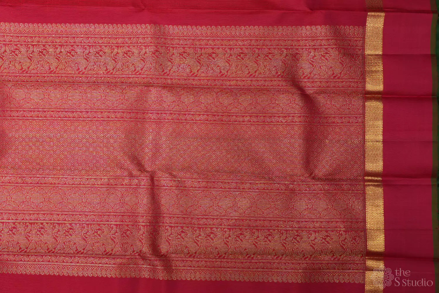 Red kanchipuram bridal silk saree