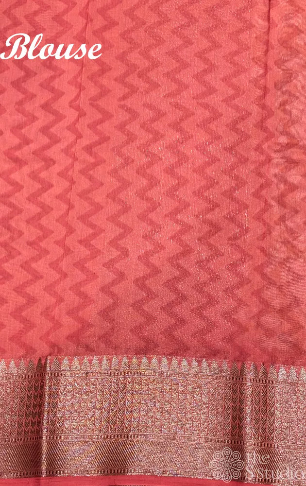 Mustard chanderi cotton saree with antique zari border