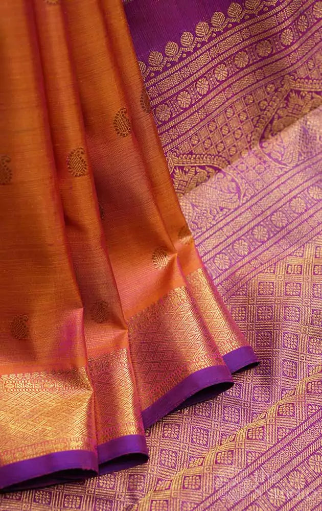 Dark Purple Elegance Kanchipuram Handloom Soft Silk Saree SS16017 – Capell  Haute Couture