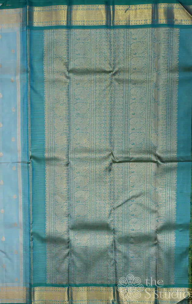 Powder blue vairaoosi kanjivaram silk saree