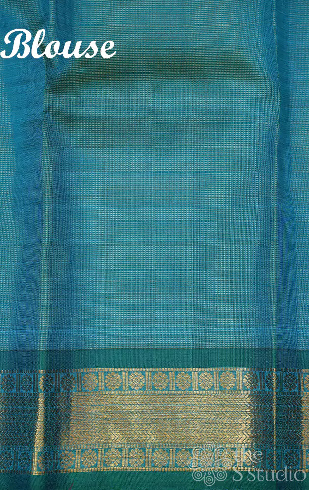 Powder blue vairaoosi kanjivaram silk saree