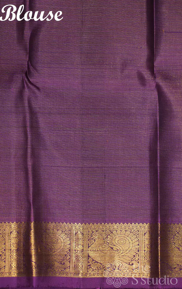 Deep purple vairaoosi kanjivaram saree