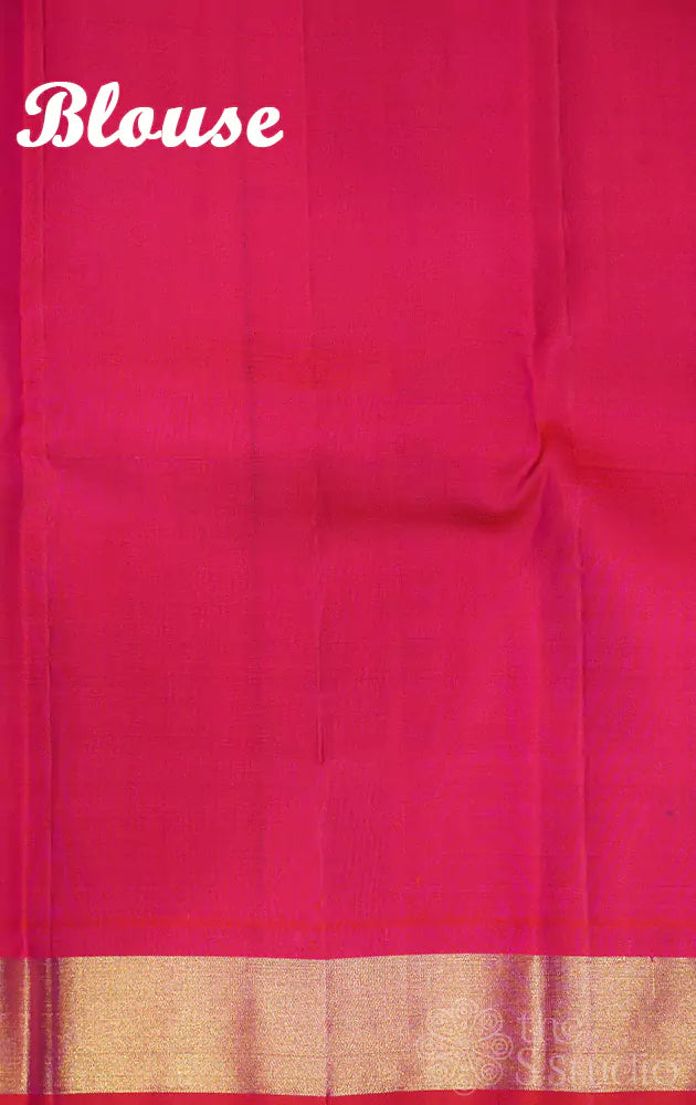 Purple kanchi pattu saree with contrast pallu