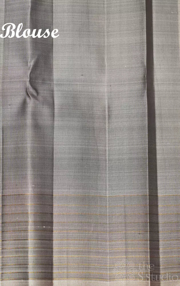 Rama green colour kanchipuram silk saree  with long border