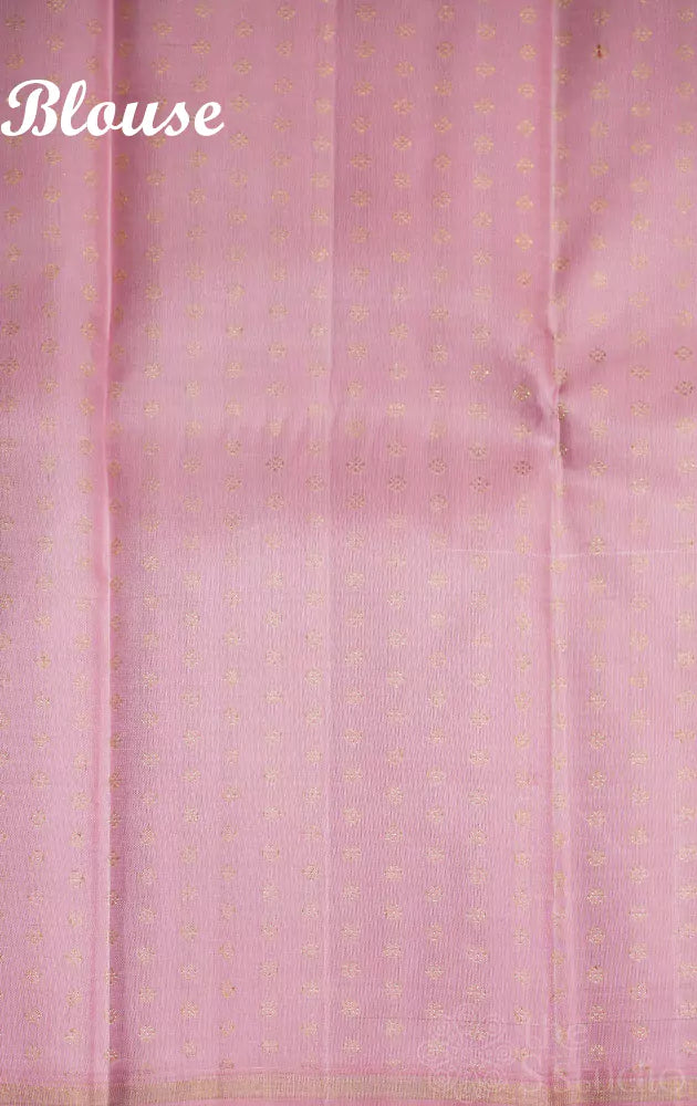 Bottle green kanchi pattu saree with lotus buttas