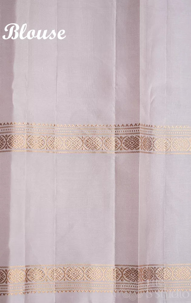 Maroon soft silk saree with beige rettaipet border