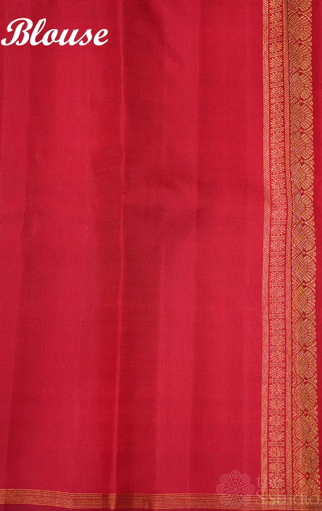 Royal blue kanchi pattu saree with thodar kodi zari design