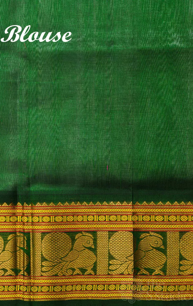 Grey handloom silk cotton saree with zari and thread deer buttas