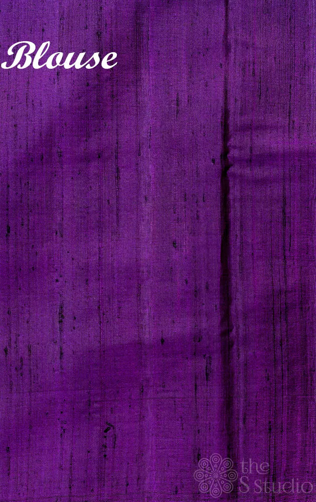 Royal Purple rajkot patola ikkat pure silk saree with pichwai design weave pallu