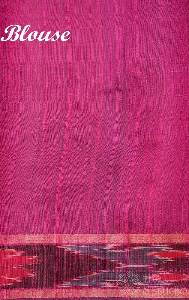 Olive green raw silk saree with dolabedi design pallu