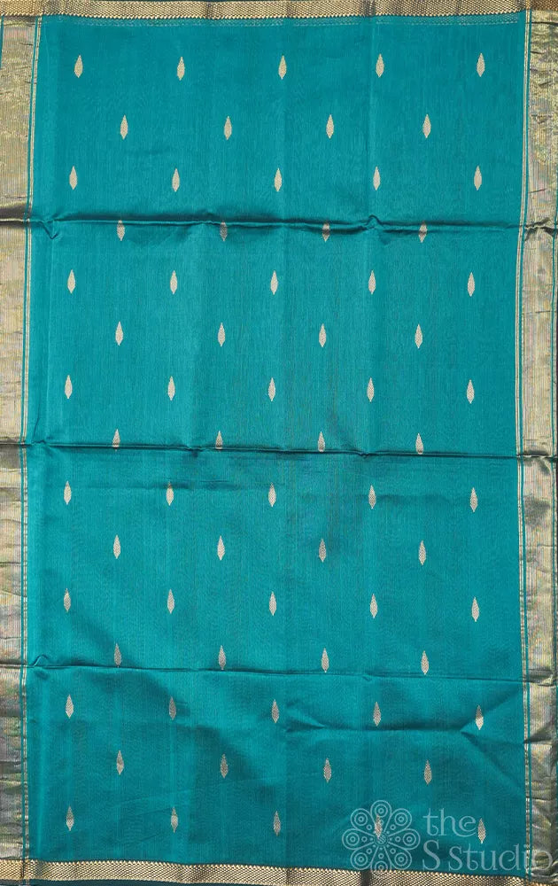Deep brown maheshwari silk saree with contrast pallu