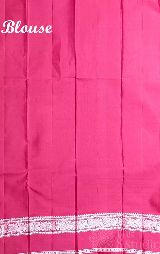 Shades of green pen kalamkari saree with threadwork maroon border