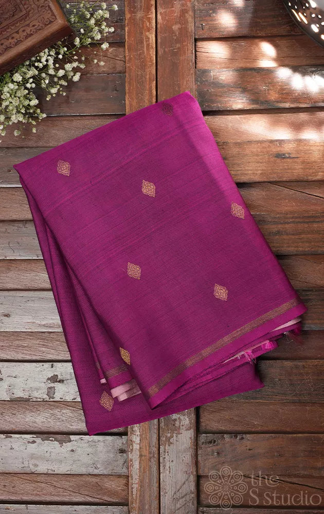 Light pink and magenta half and half reversible kanchipuram silk saree