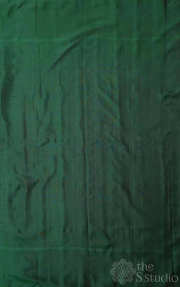 Light pink gadwal silk saree with dark green border