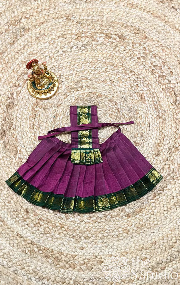 Purple with green small border Goddess vasthram