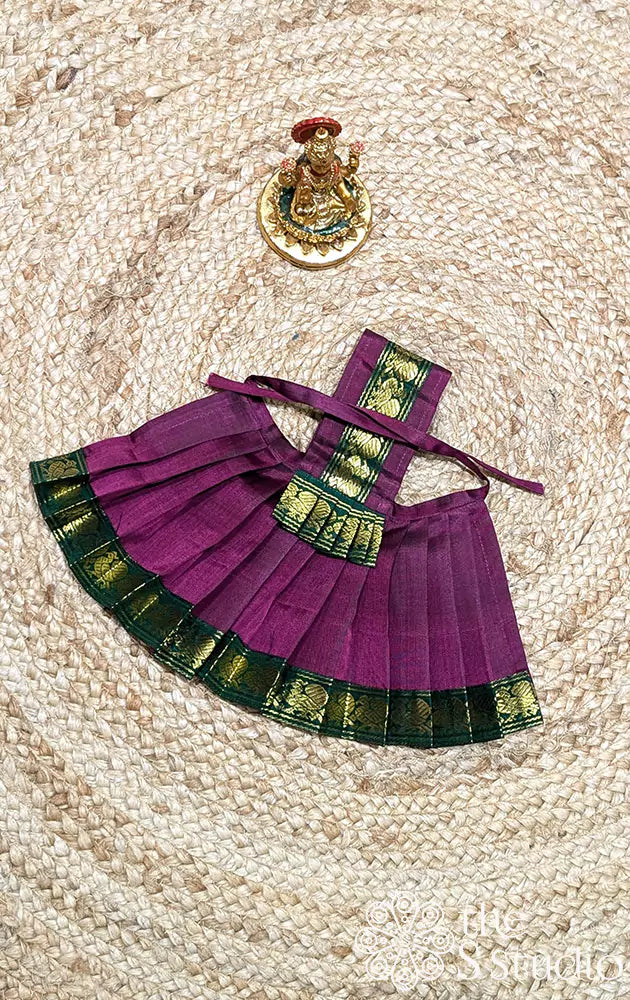 Purple with green small border Goddess vasthram