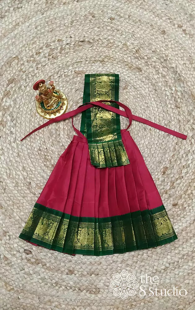 Red with green big border Goddess Vasthram