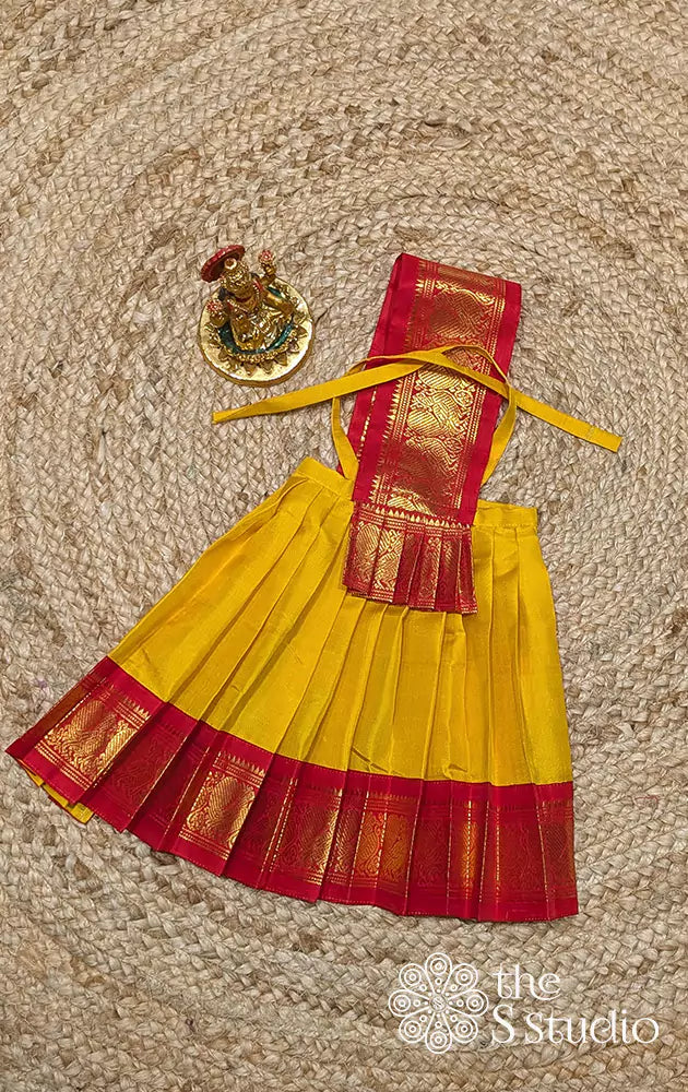 Yellow with red big border Goddess Vasthram