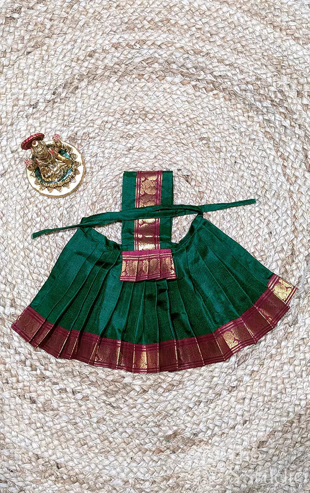 Green with maroon border Goddess vasthram