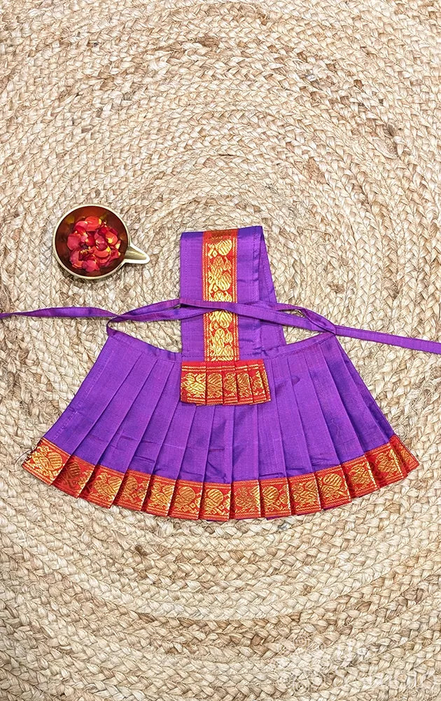 Purple with red border 6 Inch goddess vasthram