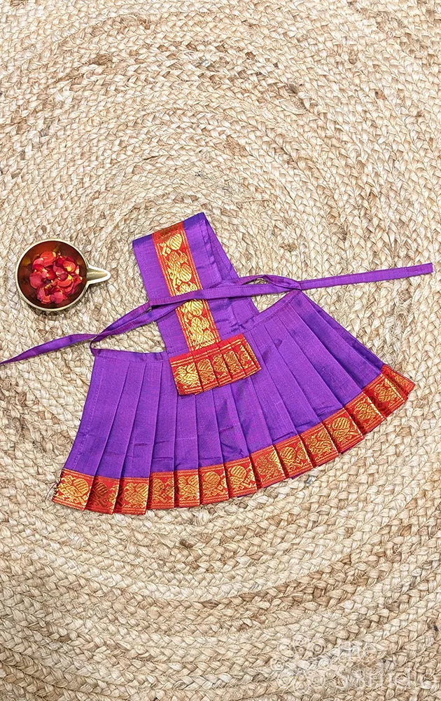 Purple with red border 6 Inch goddess vasthram