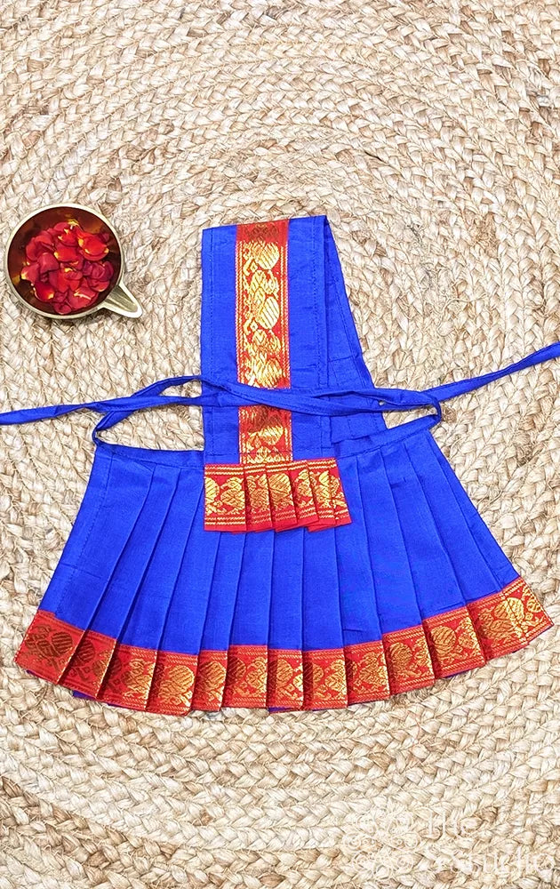 Royal blue with red border 6 Inch goddess vasthram